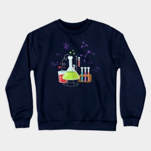 Chemistry Flat background Crewneck Sweatshirt